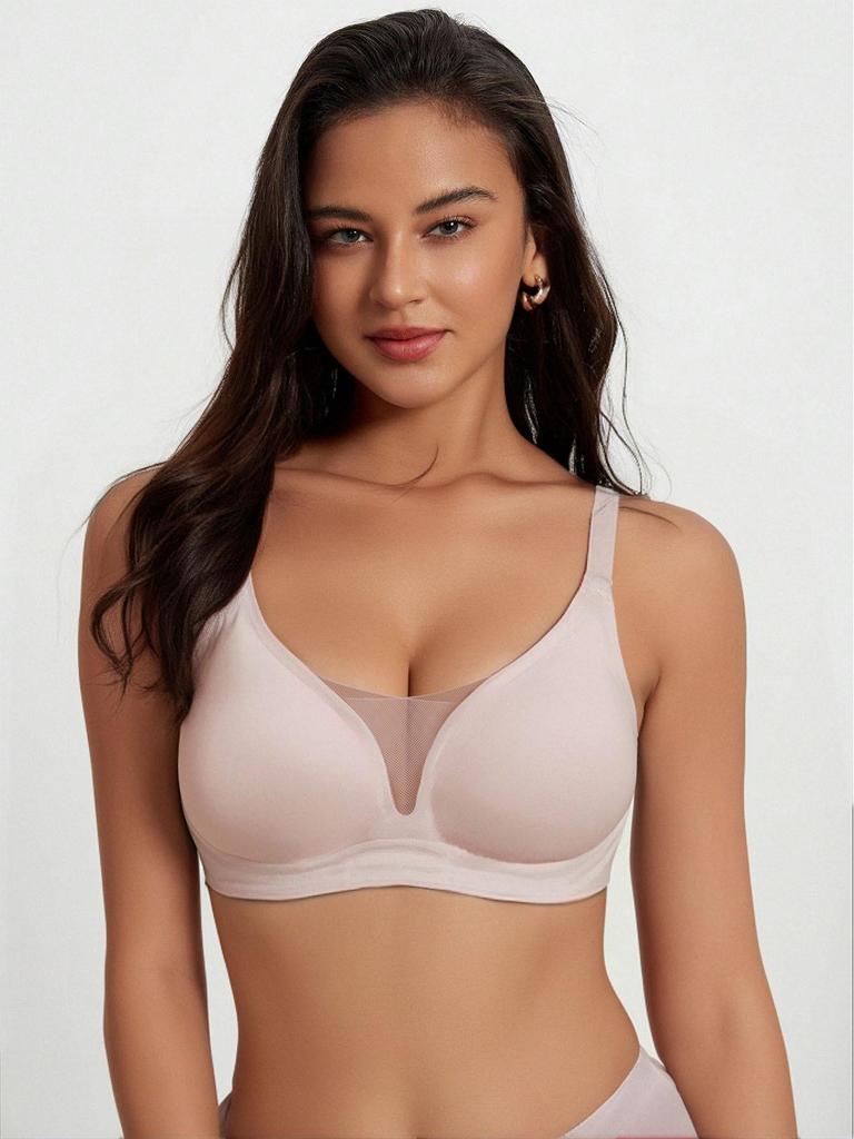 Seamless Plus Size Wire-Free Vest Bra with Hook & Eye Closure