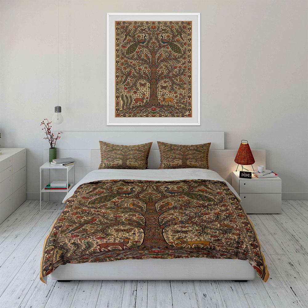 Peacocks and tree motifs. Bedding sets Duvet cover sets Duvet covers Pillowcases(1* Duvet Cover 2* Pillowcases without duvet insert)