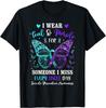 I Wear Teal & Purple Suicide Prevention Awareness Butterfly T-Shirt