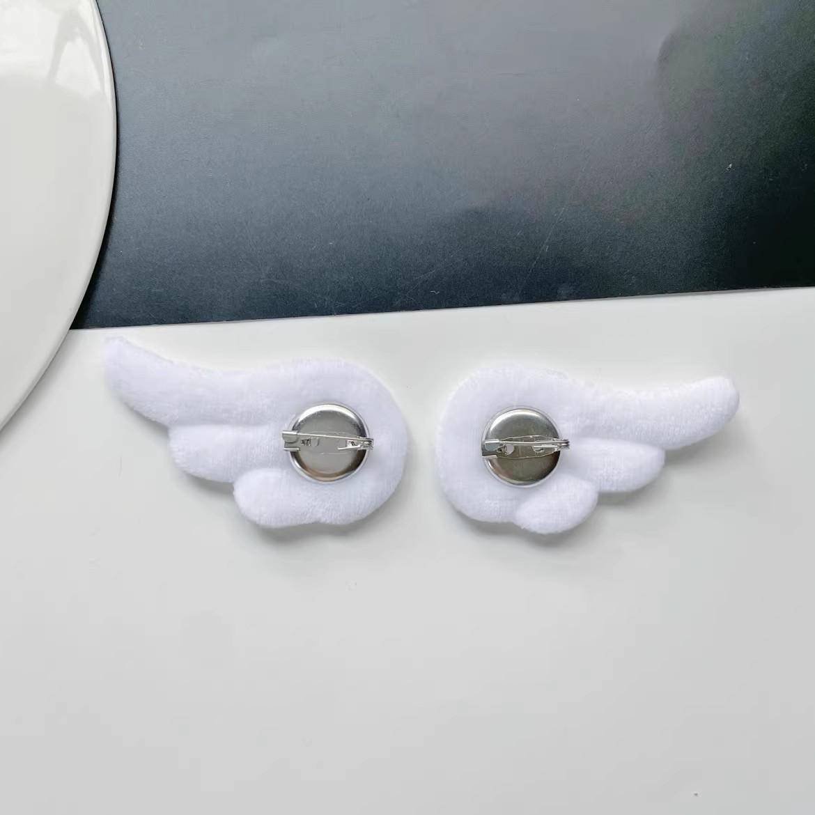 Cute Angel Wing Plush Hairpin Anime Cosplay Headdress Y2K Fluffy Angel Wing Bag Decoration Handmade Sweet HairPin Jewlery Gifts