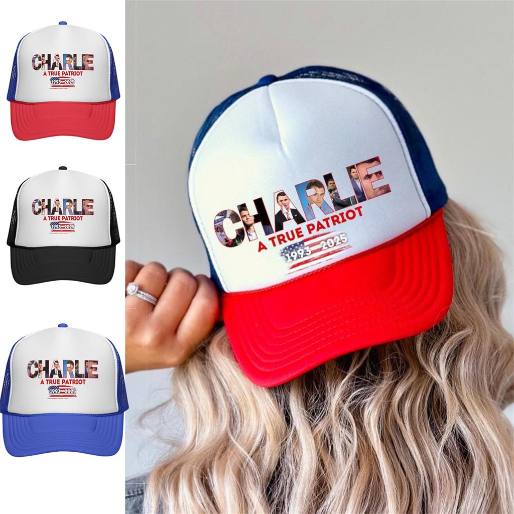 Charlie Kirk A True Patriot Tribute Trucker Hat. Patriotic Baseball Hat. And For Charlie Kirk.
