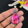 Pink Kunzite Gemstone Handmade 925 Sterling Silver Jewelry Pendant 2.44" KG-159
