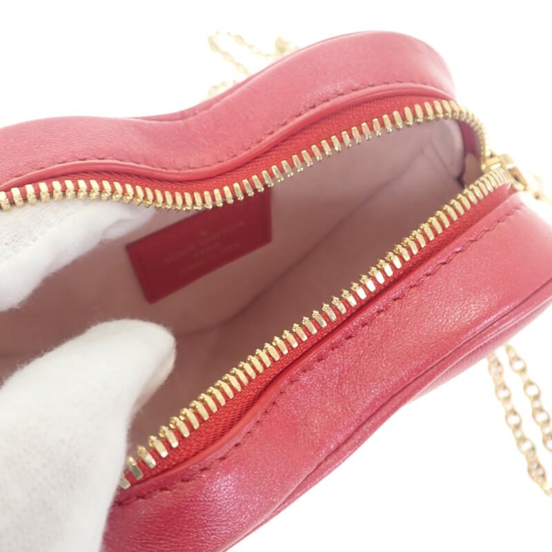 LOUIS VUITTON  M80837 Monogram Shoulder Bag Red leather Women