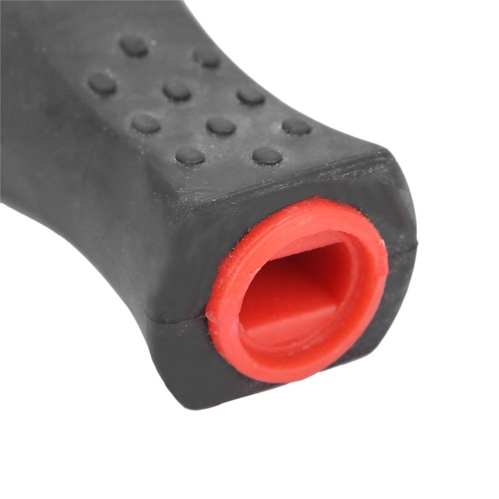Plastic Steel Rasp Handle Black+Red Double Color File Handle Horseshoe File Handle Workshop Use