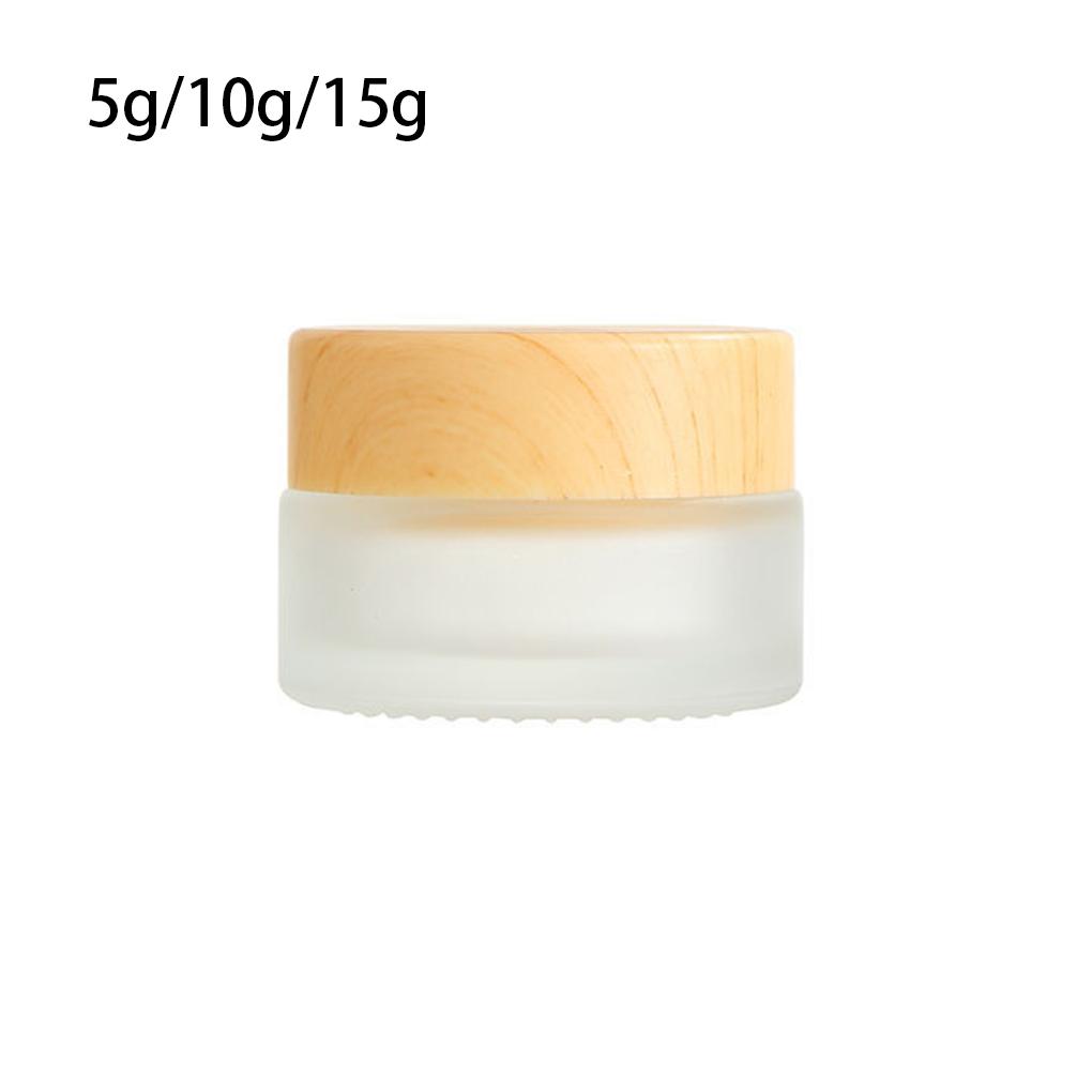 Gesichtscremespender für Frauen, tragbar, rund, Ersatzdeckel aus Holzmaserung, korrosionsbeständig, Make-up-Reisebehälter, Flasche