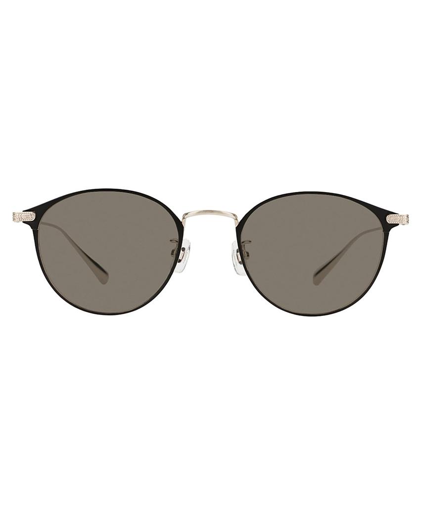 Sunglasses UNITED ARROWS Colored Thick UV [Zoff] Boston-style (Black (Matte) - ZF263G01_14F1) Round, Metal, Lenses, Frame, Stylish, Protection,
