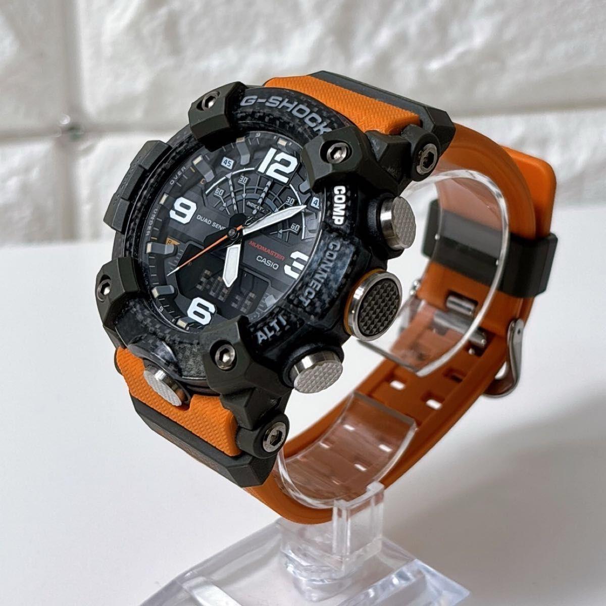 [USED]CASIO G-SHOCK GG-B100-1A9JF MUDMASTER Orange Analog Digital Bluetooth Triple Sensor Watch