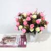 Multicolor Artificial Eucalyptus Rose 12 Heads Simulation Plants Leaves Lifelike Rose Flowers  Gift