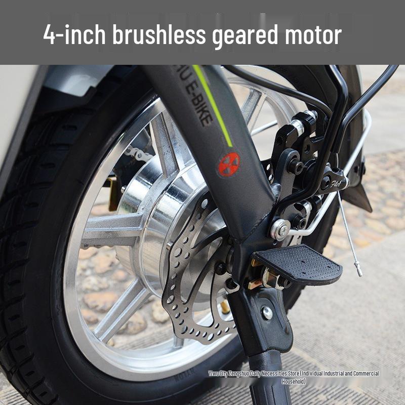 14-Inch Folding Electric Bike, Brushless Geared Motor, 36V/48V, 500W/350W, Dual Hub Drive