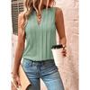 Women's Fashion Casual Summer Spring Solid Color Print Sleeveless V-Neck Blouses & Shirts