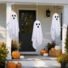 Halloween Seasonal Hanging Figure Set of 3 for Porch and Entryway, Fabric Draped Party Accent for Hallway Display and Seasonal Room Styling