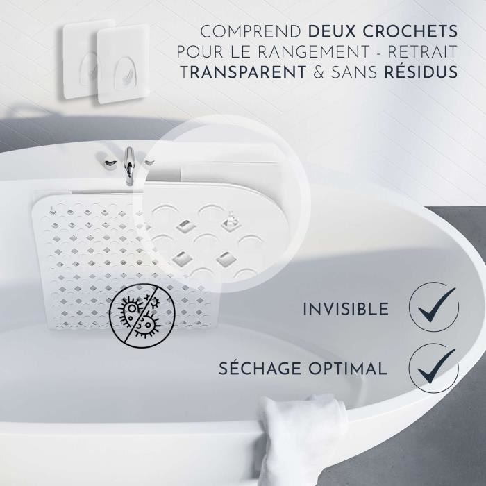 Non-slip Bath Mat - Homerella - 88x39cm - Skin-friendly - Fixing Included