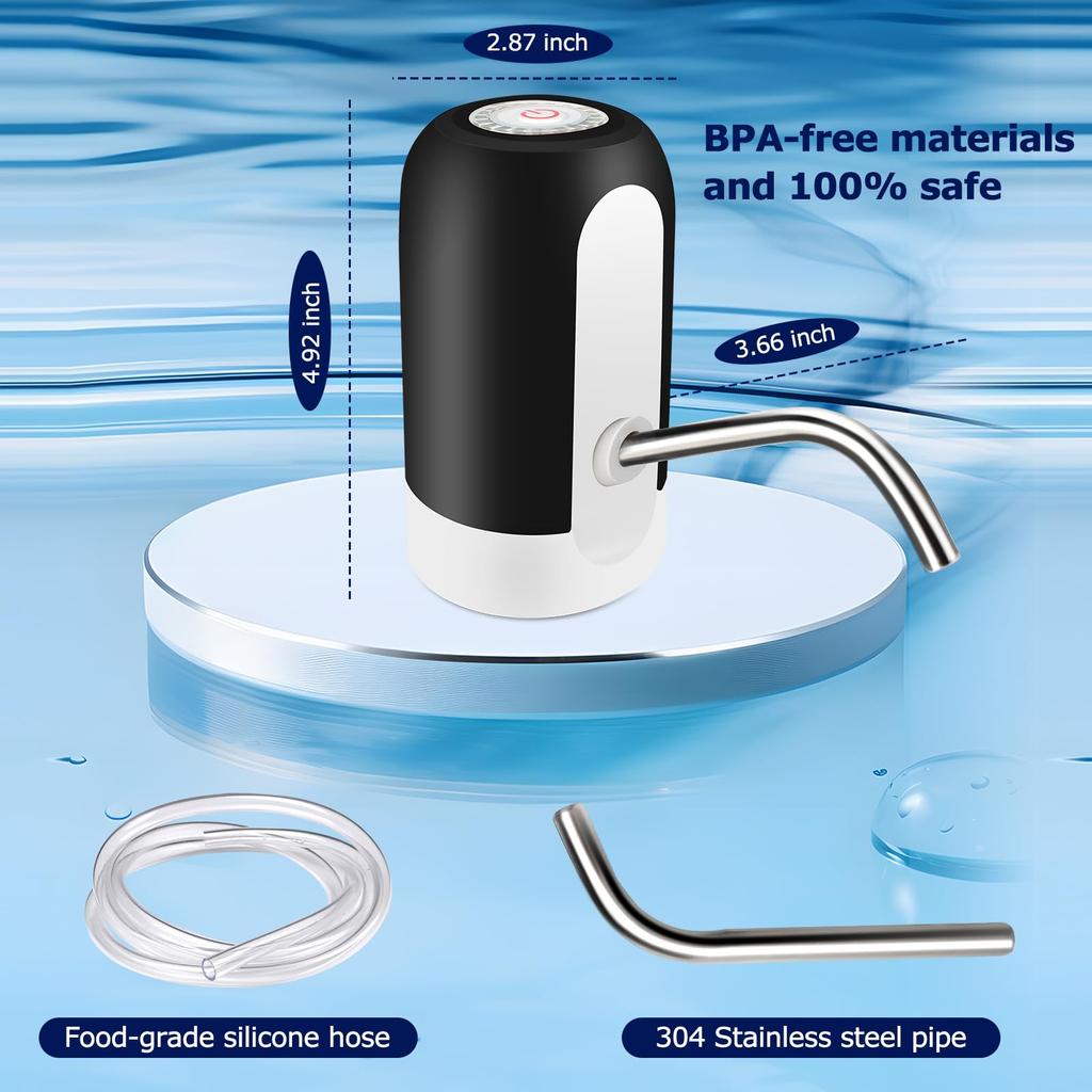 1Pcs Black/White Automatic Water Bottle Pump USB Charging Water Pump One Button Automatic Switch Of Water Dispenser