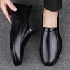 Large Size Round Head Shallow Mouth Men's Fashion Trend Breathable First Layer Cowhide Daily Work Versatile Men's Shoes