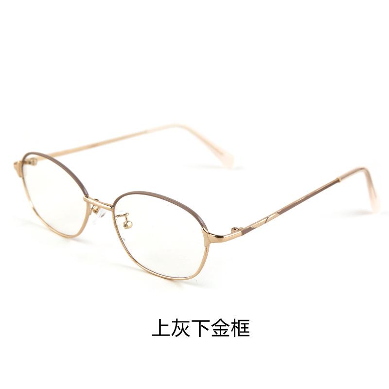 Fashion metal oval anti-blue reading glasses femininity watch mobile phone anti-fatigue high definition reading glasses men