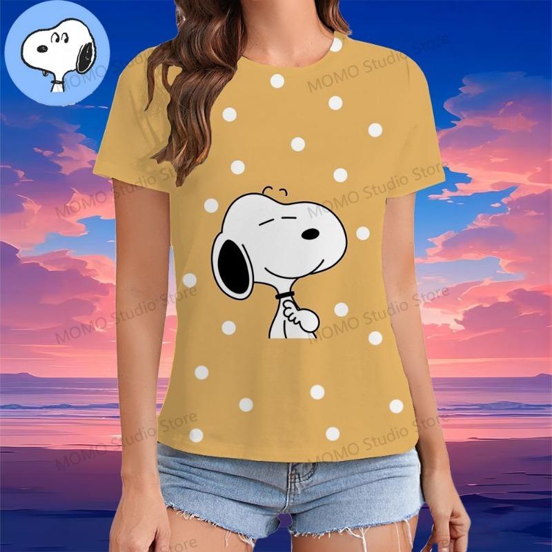 

Snoopy Streetwear XS-3XL 3D Print O-Neck Y2k 2024 Short Sleeve Women s T-Shirt Summer Kawaii Tees Woman Clothing Anime Tshirt S