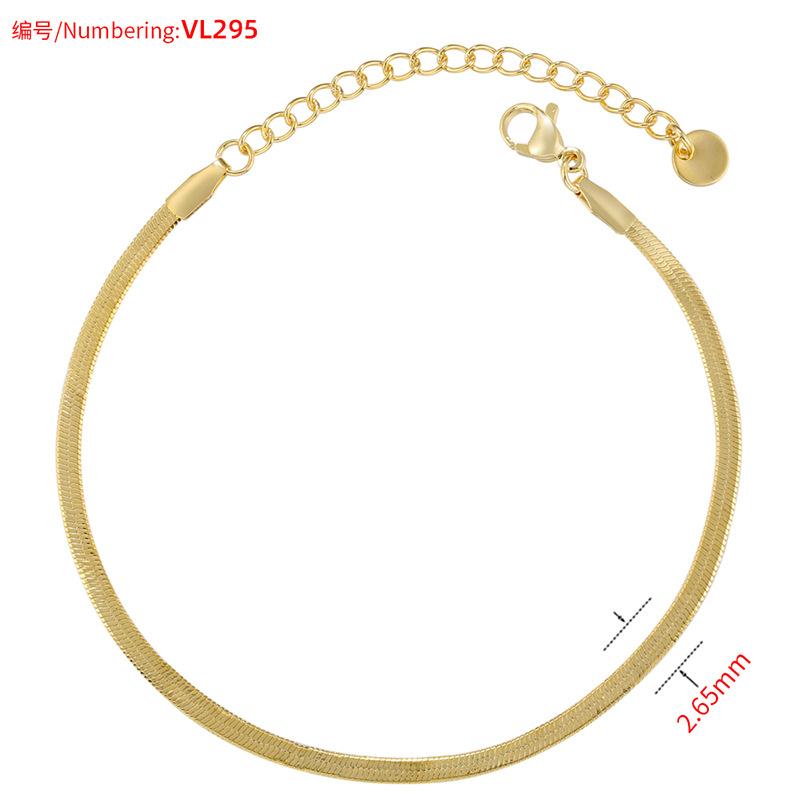 Edelstahl Vergoldet Klingen-Kettenarmband Schlichter Herren- und Damenschmuck Vl295-299