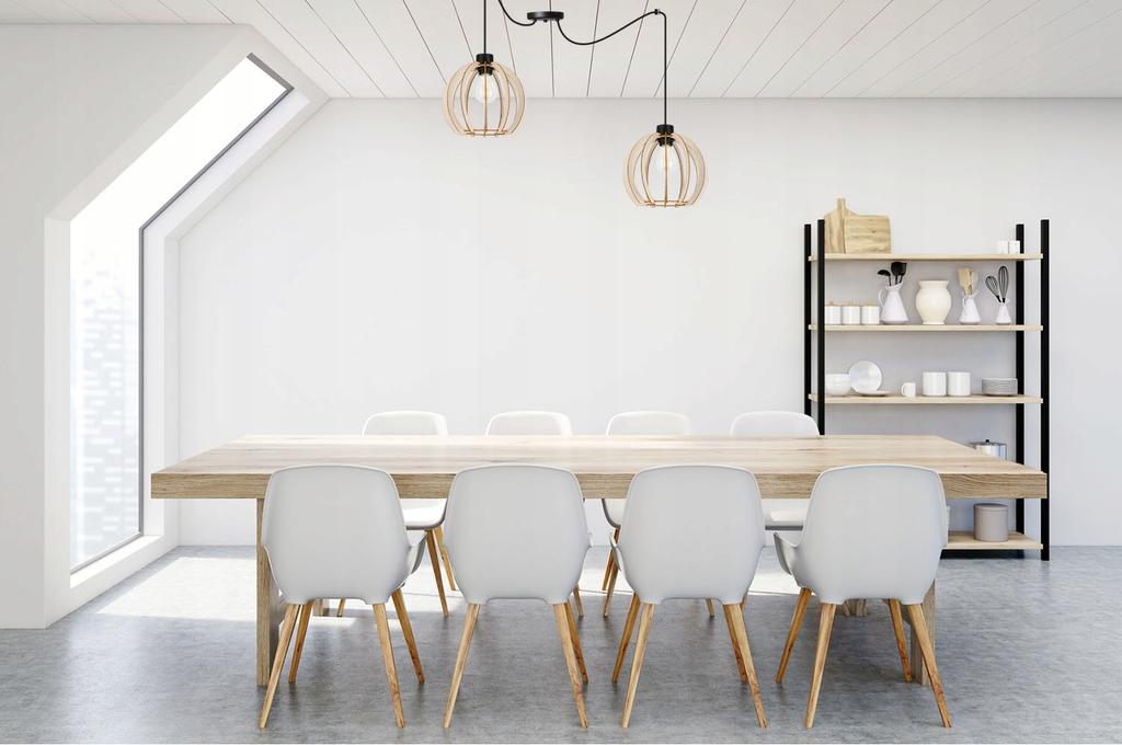 MODERN WOODEN LED CEILING HANGING LAMP