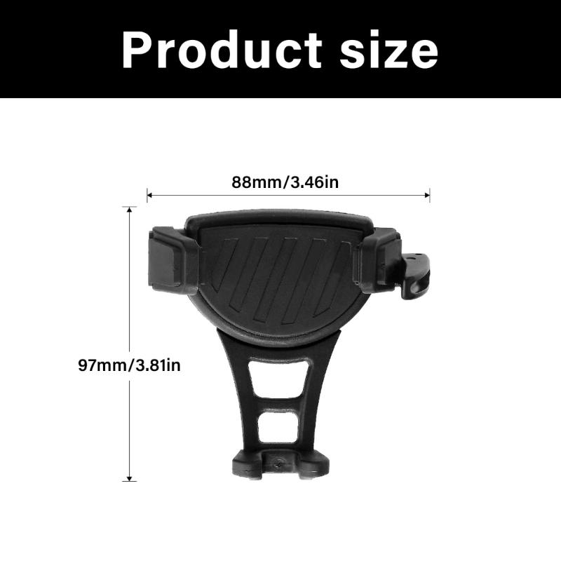Innovative Offset Base Motorcycle Phone Mount with 360 Rotation Metal Plastic Phone Support for Stable Navigation View
