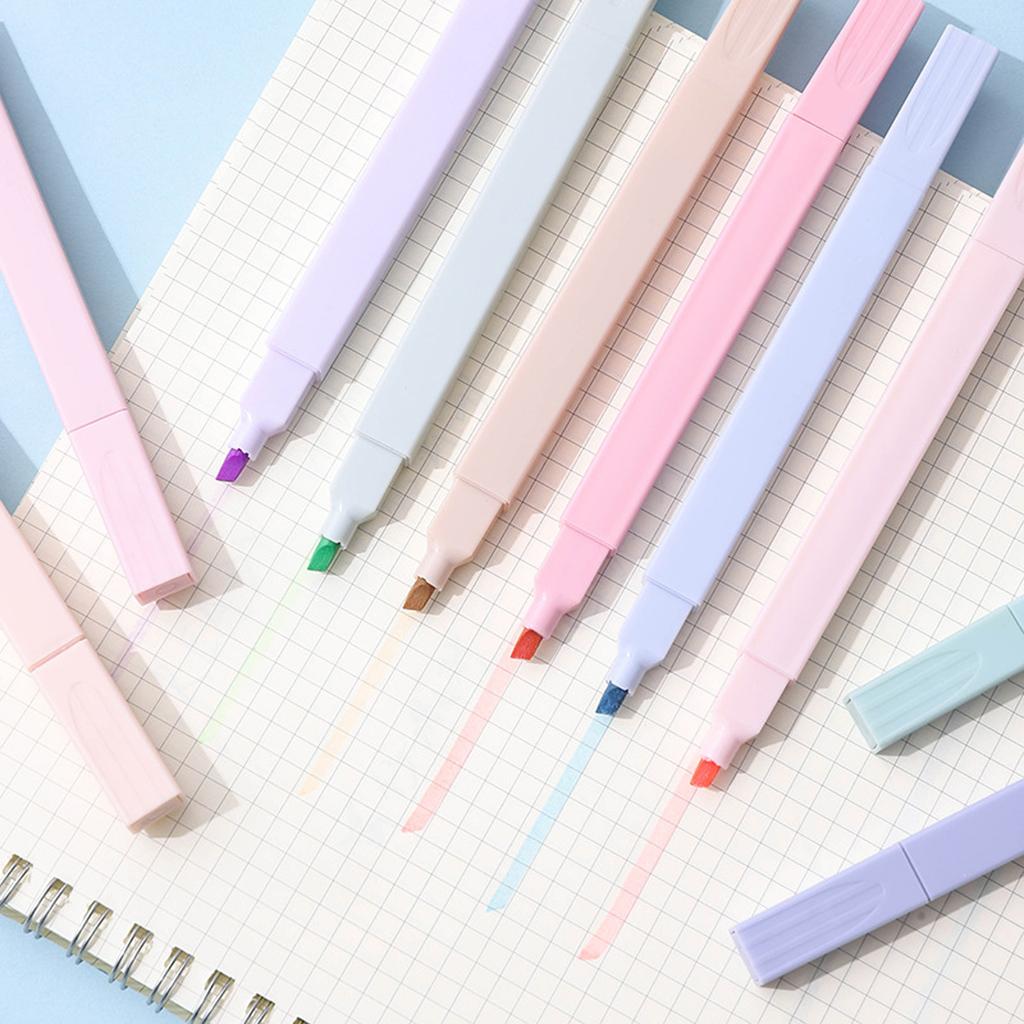 6 Pcs Highlighters Set Chisel Tip Highlighter Markers Highlighter Pen Bible Highlighter Fluorescent Pen for School