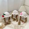 Handmade Baby Hat Wig Warm Newborn Braid Wig Cap Infant Knitted Hat Wig  Photography Props