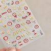 Retro  Series Scrapbook Journal Sticker Cartoon Anime Red Color Stationery Sticker DIY Decor Nail Sticker