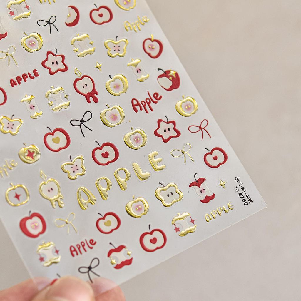 Retro Series Scrapbook Journal Sticker Cartoon Anime Red Color Stationery Sticker DIY Decor Nail Sticker