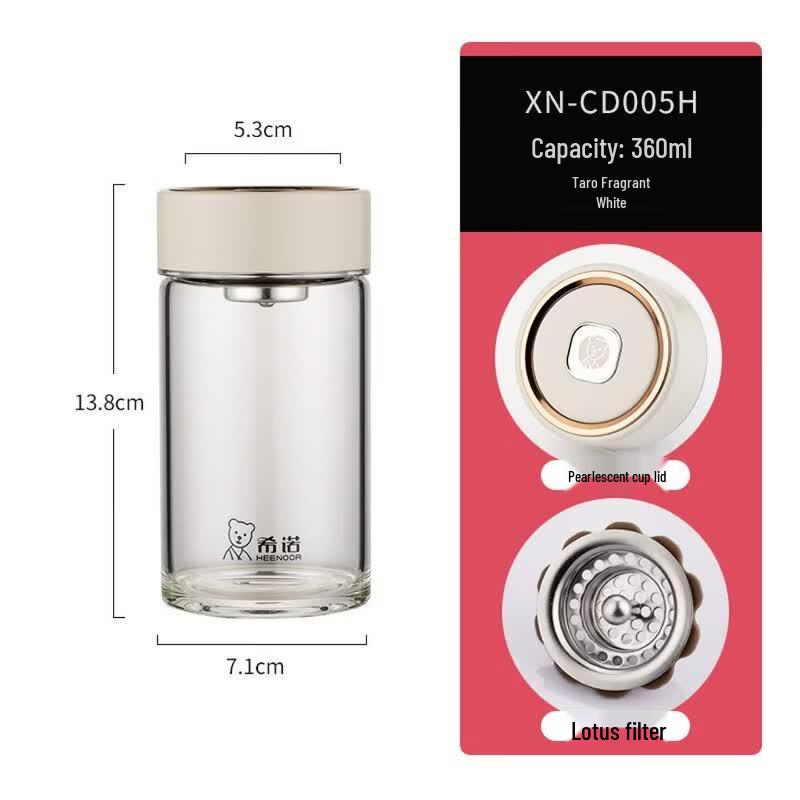 Heenoor Single-Layer Glass Tea Infuser Bottle