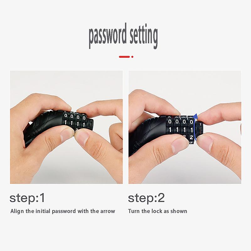Bicycle Bike Lock Anti-Theft Road Bike Steel Wire Chain Lock Motorcycle Helmet Folding Bike Electric Scooter Safety Padlock