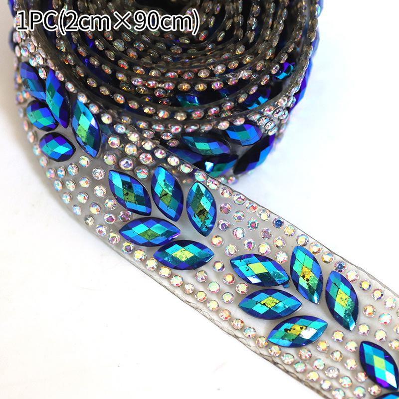 Rhinestone Chain Ab Color Horse Eye Crystal Rhinestone Ribbon For Diy Shoes Bags Dresses Decoration