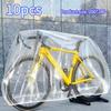 10 Stück Langlebige Transparente PVC-Fahrradabdeckung – Wasserdicht & Einfach zu Montieren für Rennräder, Motorräder, Außenlagerung, Zuhause & Camping