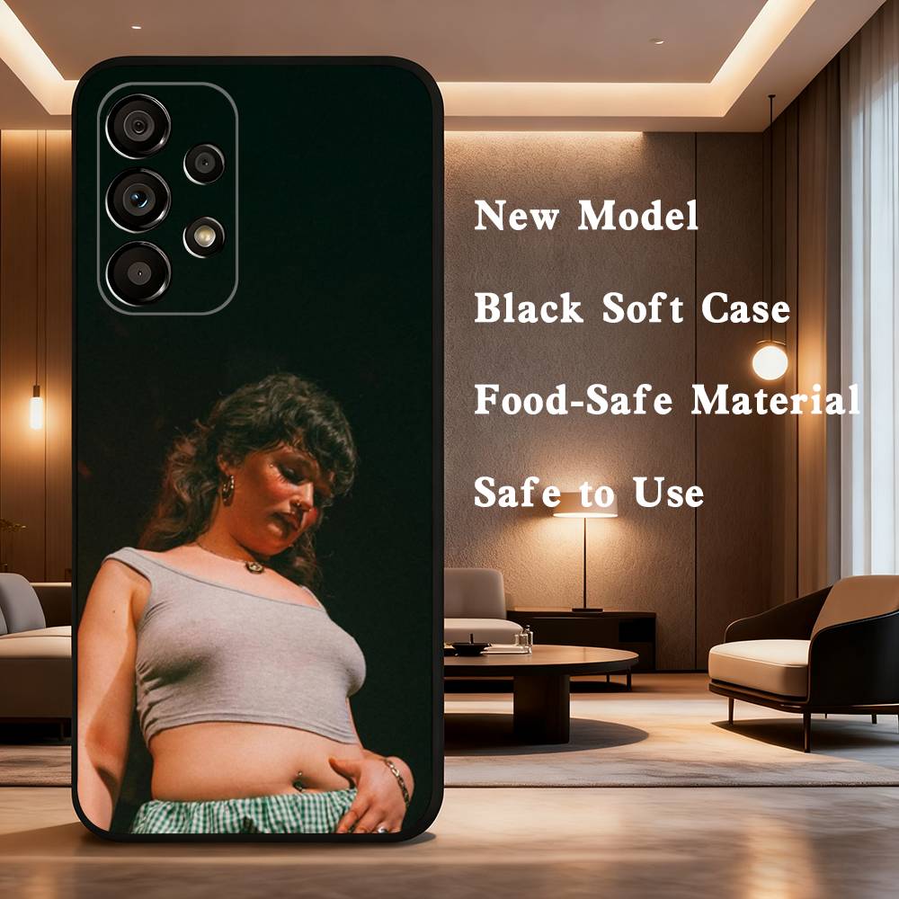 L-Lola Young Messy For Samsung Galaxy A73,31,Note,22,71,53,32,72,41,8,9,52,J7,Soft Black Silicone Cover Case