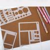 20 Pieces Reusable Painting Stencils DIY Hollow Lacework Painting Multi Functional Planner Templates Scrapbook