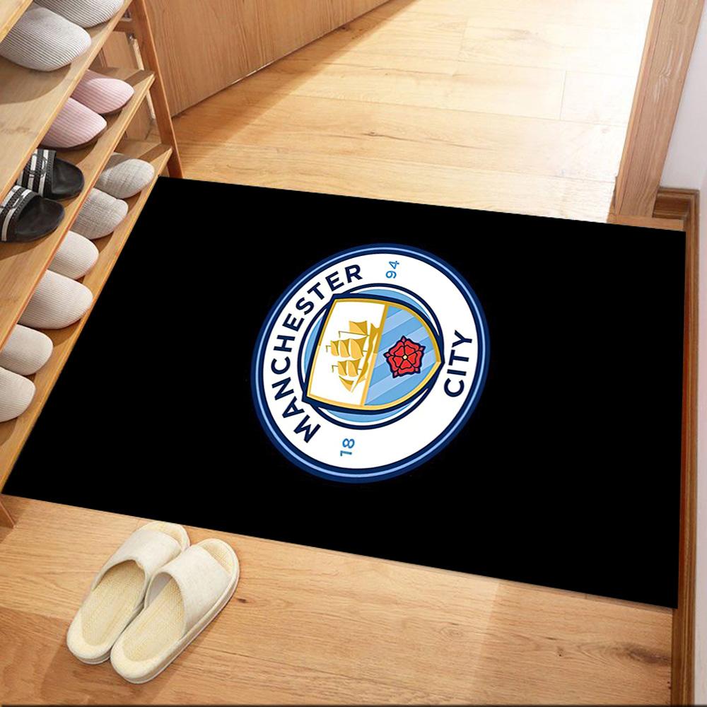 Manchester City Floor Mat Suitable For Entryway Living Rooms Hallway Dining Room Antislip Carpet Anime Office Decor