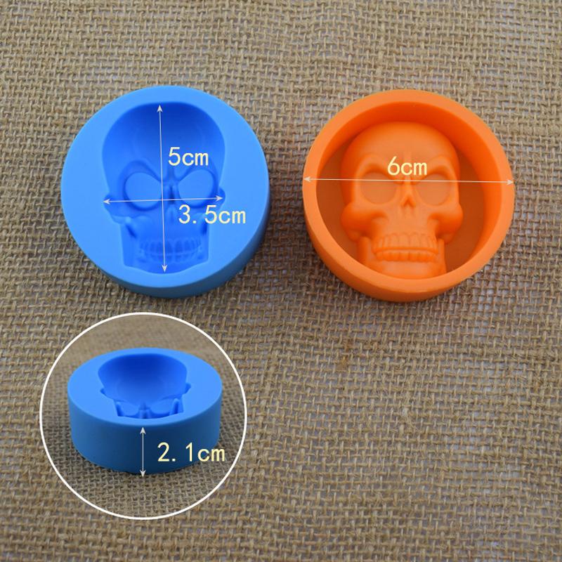 Mini 3D Skull Cake Mold Silicone DIY Chocolate Candy Molds Halloween Party Cake Decoration Mold Pastry Baking Decoration Tools