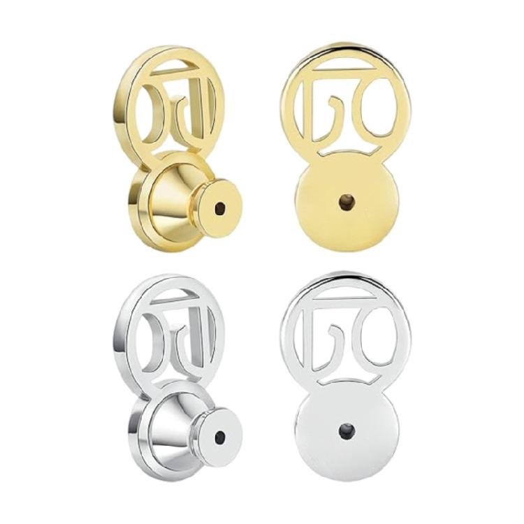 Pack of 4 Earring Backs Locking Replacements Oval Locking Earring Part Earring Plugs for Extended Comfort and Support