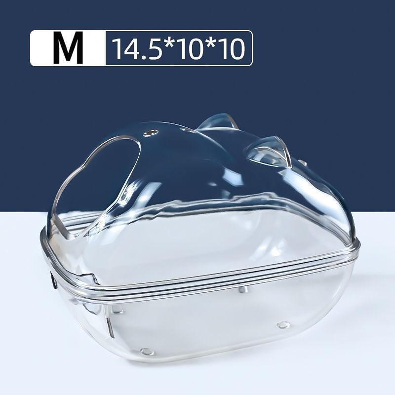 Hamster Toilet Cage Box Bathroom Transparent Hamster Sand Bath Mouse Room Guinea Pig Cage Hamster Accessories Small Animals