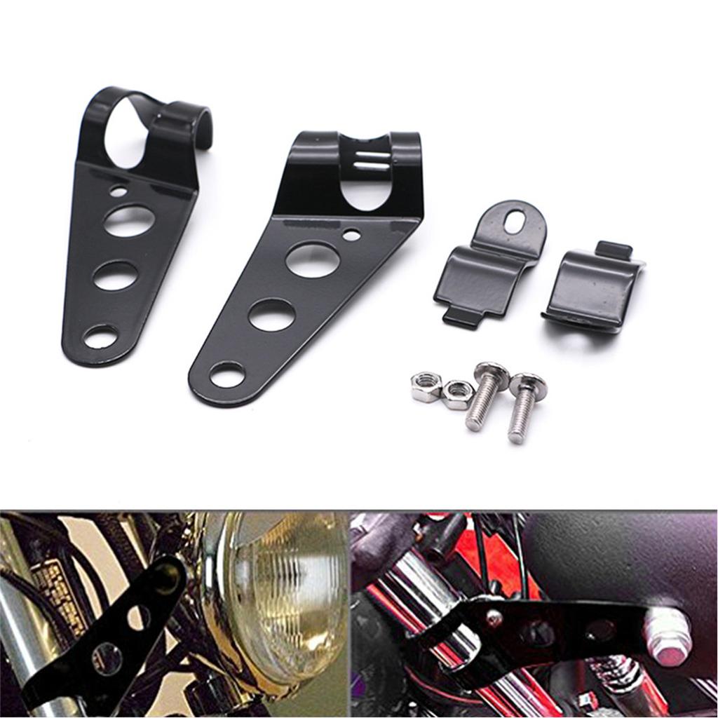 2X Motorcycle Headlight Adjust Mount Brackets 27 - 35mm Fork Ear Headlamp Holder