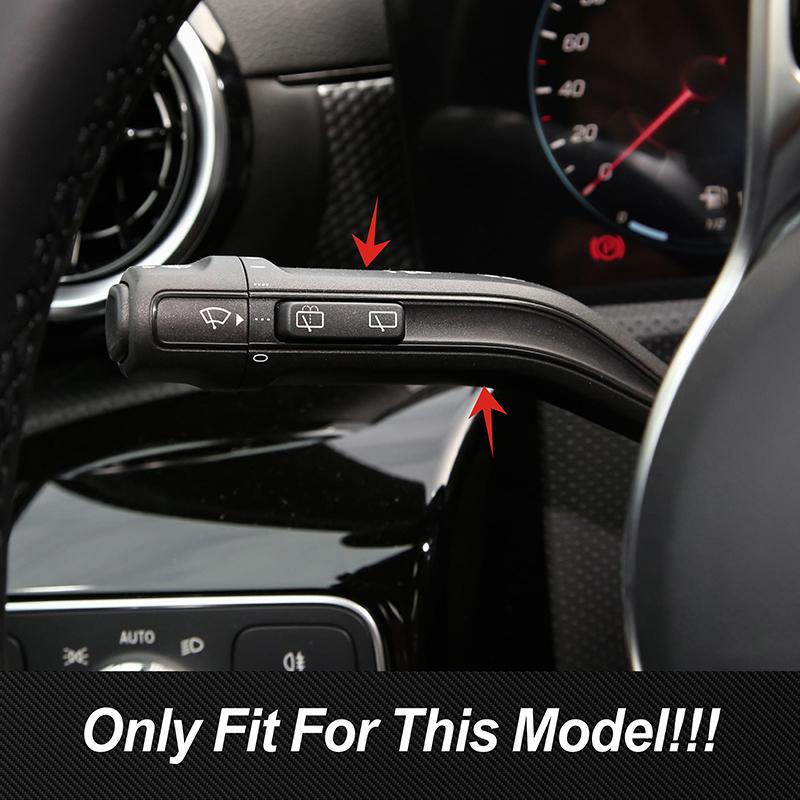 Car Carbon Fiber Pattern Shift Lever Wiper Rod Cover Trim For Mercedes Benz A B CLA GLB GLA Class W177 W247 C118 W118 X247 H247