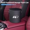 2026 Hot For Volkswagen VW Car Trash Can Bin Organizer Hanging Garbage Storage Box For Volkswagen VW R Line Jetta Golf Beetle CC