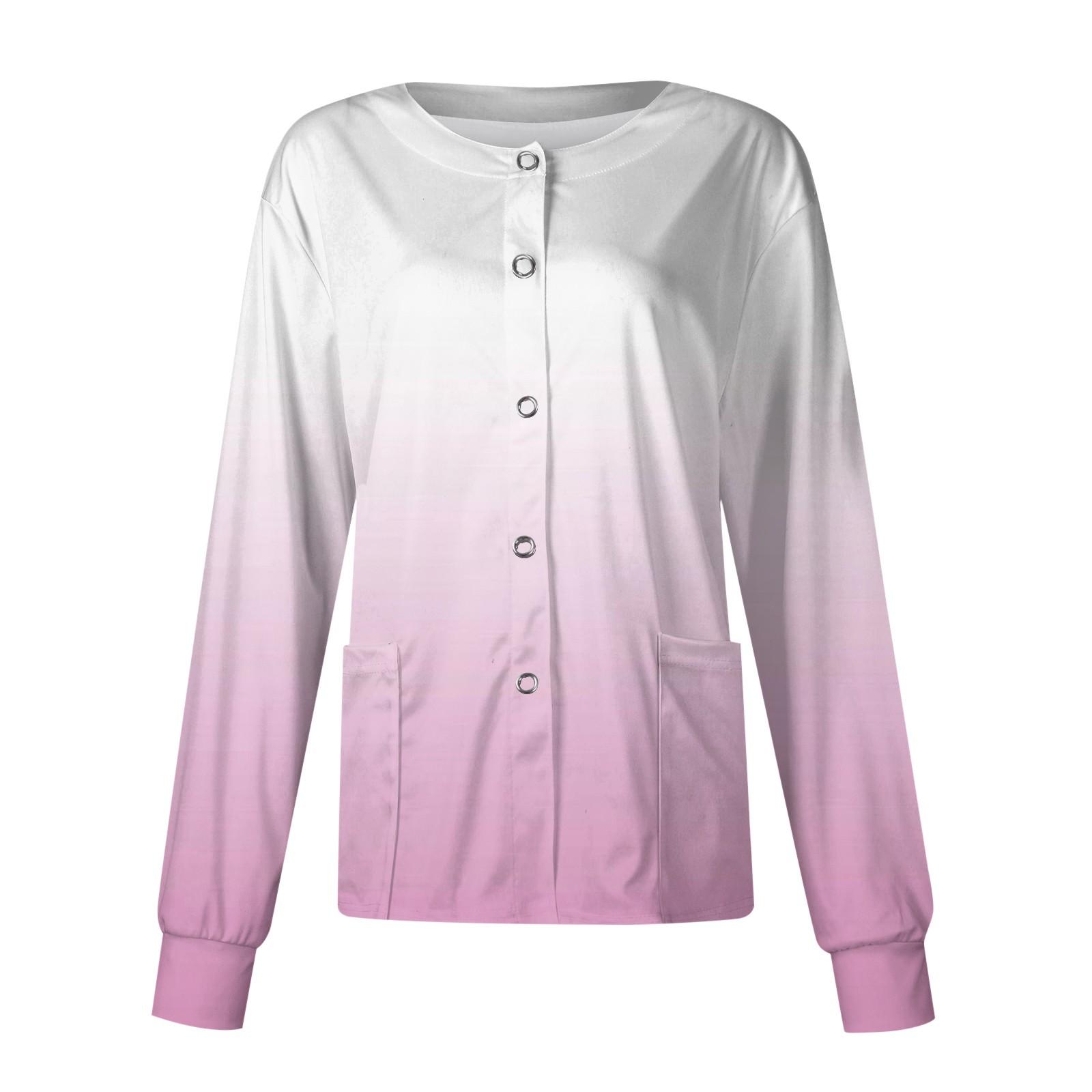 

Женский рабочий комбинезон с длинным рукавом и карманом, воротник-стойка с градиентом, однобортный защитный комбинезон, кардиган, куртка, топ XL белый