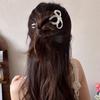 1PC Ballet Style Acetate Bow Hairpin Sweet and Cute U-shaped Hairpin New Hair Hairpin with A Coil On The Back of The Head