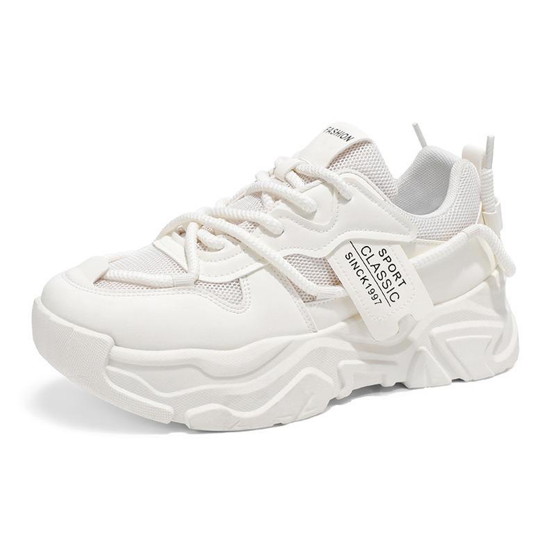 Men's shoes autumn white sneakers new breathable men's shoes fashionable versatile platform trendy men's shoes