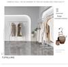 Adjustable Clothing Display Rack with Wheels – Stainless Steel, for Women's and Children's Apparel.