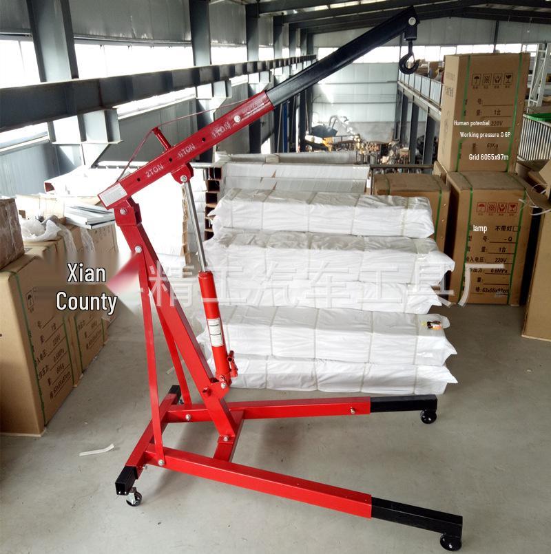 3T Engine Hoist & 2T Folding Crane - Portable Manual Hydraulic Lift