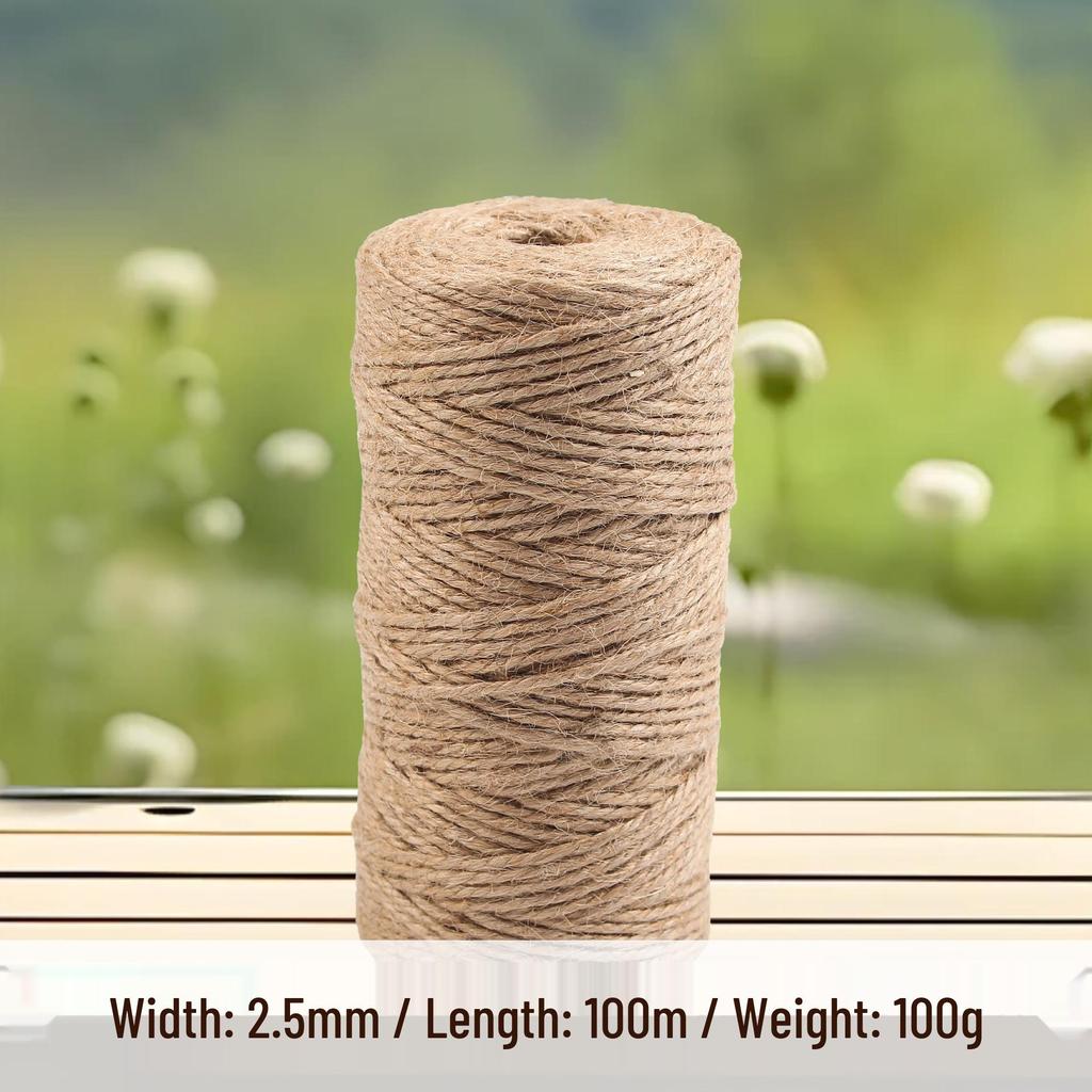 Jute Rope: Multi-Spec Hemp Rope for DIY Projects & Bundling, Thick To Thin Options