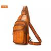 Simple Versatile Top Layer Cowhide Men's Chest Toe Cover Handmade Genuine Bag Crossbody