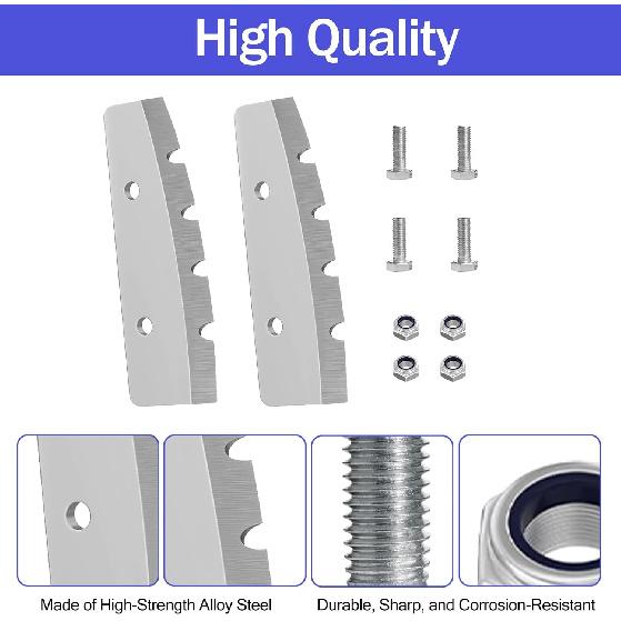 Ice Auger Blades 28340 for Eskimo Quantum 8 Inch Hand Ice Augers Blades (with Bolts Nuts
