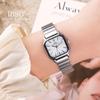 Klein Groen Horloge Mode Roestvrij Staal Klein Vierkant Horloge Quartz Horloge Dames