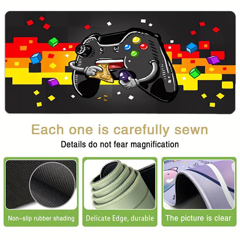 1pc Video Game Controller Eating Pizza Computer Pad  Mouse Pads for Desk,Gamers and Office Use 020295